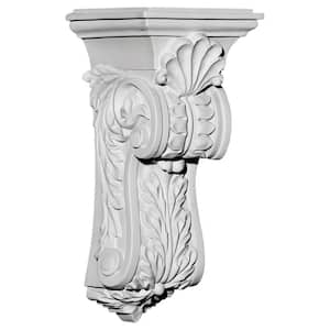 4-5/8 in. x 5-1/4 in. x 10-3/4 in. Polyurethane Scroll Leaf Corbel