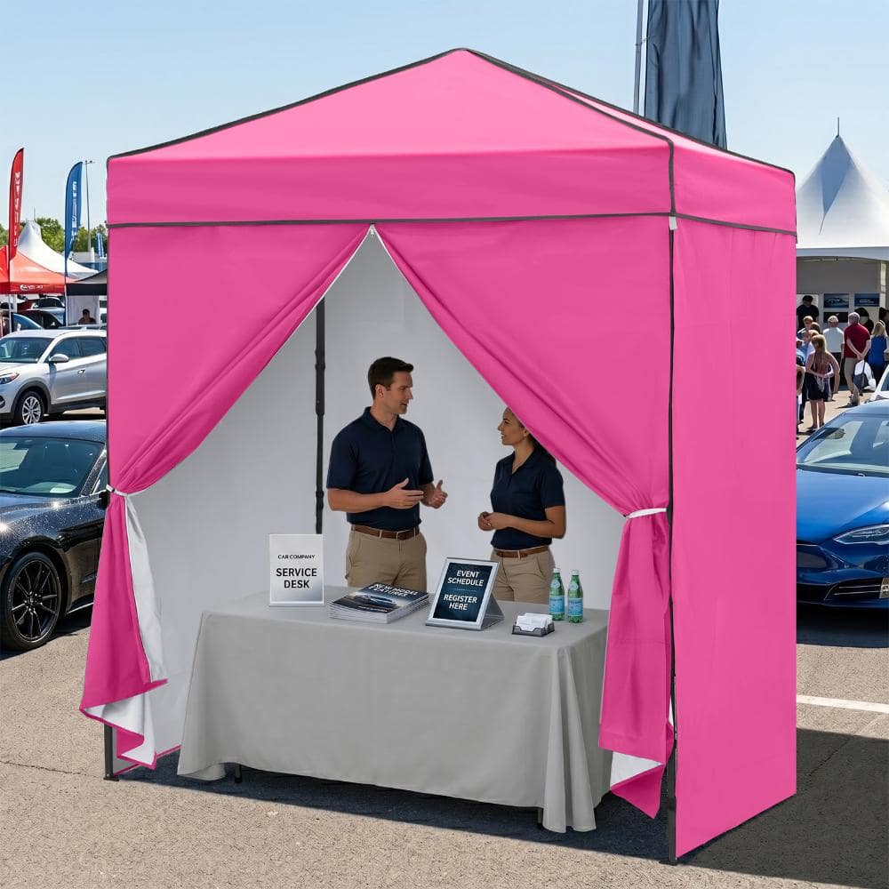 6 ft. x 4 ft. Portable Pop-up Canopy Privacy Tent w/ Adjustable Leg 4-Sidewalls Water-Resistant Outdoor, Pink price history on PriceWatchPro