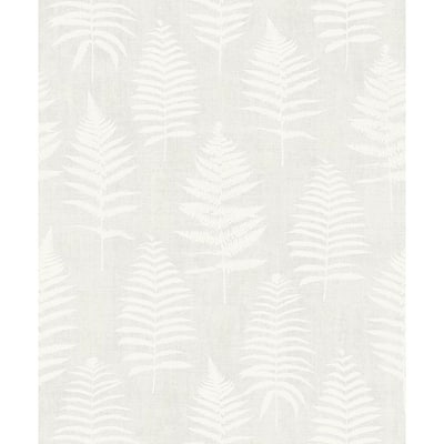 Bracken Light Grey Fern Light Grey Wallpaper Sample