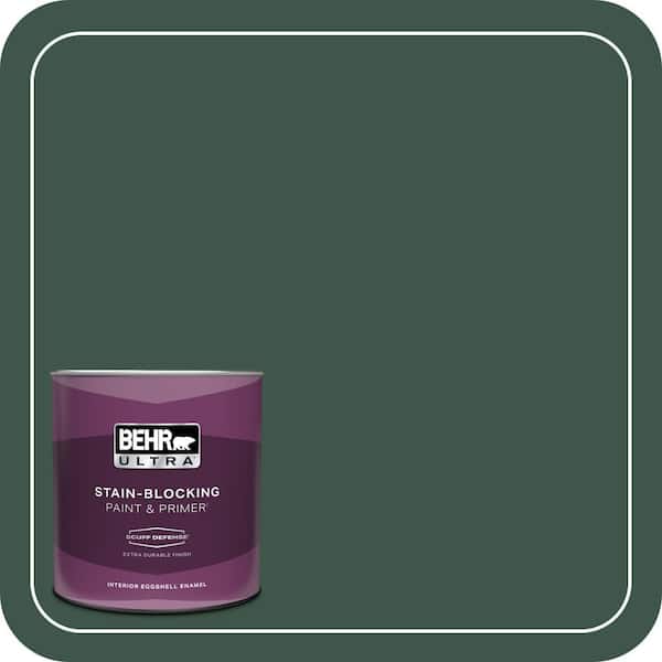 BEHR ULTRA 1 qt. #470F-7 Deep Jungle Extra Durable Eggshell Enamel Interior Paint & Primer