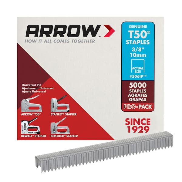 Arrow Fastener 609 Wide Crown Swingline Style Heavy Duty 9/16-Inch Staples 1000-Pack 