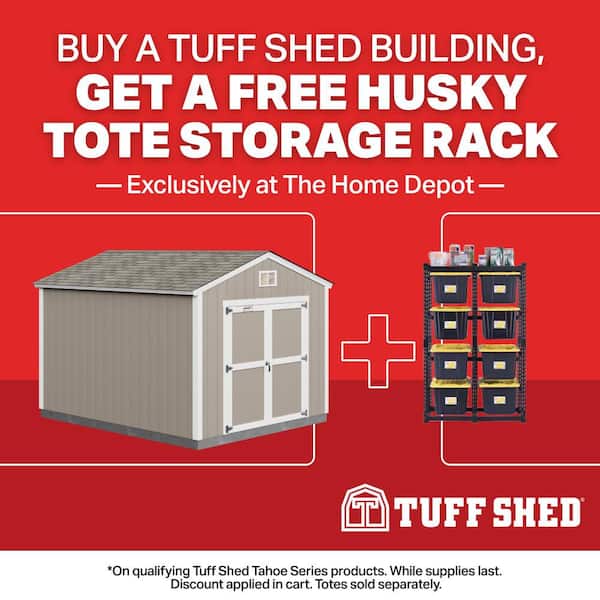 Professionally Installed Tahoe Genoa 10 ft. x 12 ft. Wood Storage Shed with 7 ft. High Sidewall (120 sq. ft.)