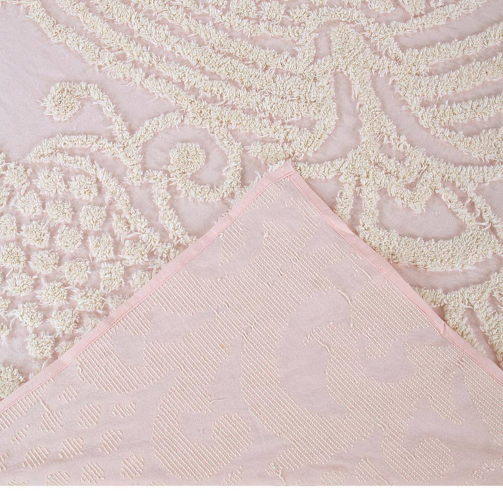 Elegant Florence King-Sized Pink Cotton Reversible Bedspread