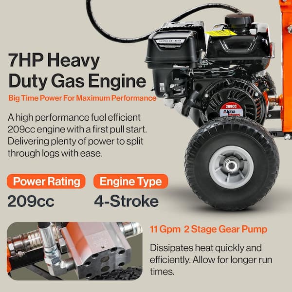 SuperHandy 25 Ton Gas Log Splitter GUO096 - The Home Depot