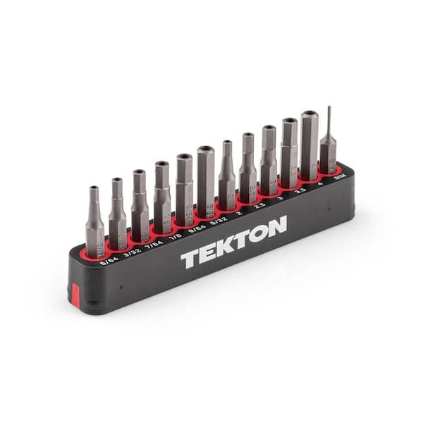 4 mm Tamper Hex Bit Set with Rail, 12-Piece (5/64-5/32 in. 2-4 mm, 0.8 mm SIM Ejector)