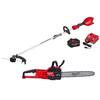 Milwaukee M18 FUEL 18V 16 in. Brushless Cordless Battery Powered QUIK-LOK String Trimmer 8.0 Ah FORGE Kit w/ 16 in. Chainsaw 3016-21ST-2727-20