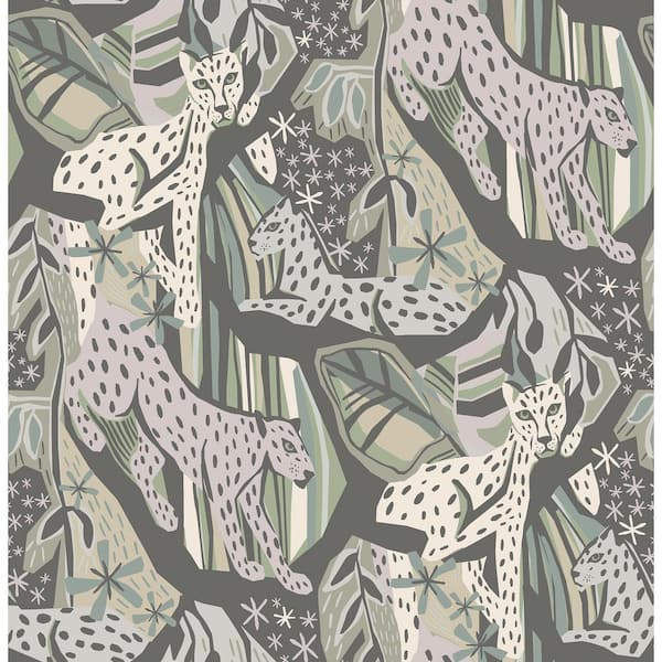 NuWallpaper Cream Grey Cat Nap Vinyl Matte Peel and Stick Wallpaper Roll
