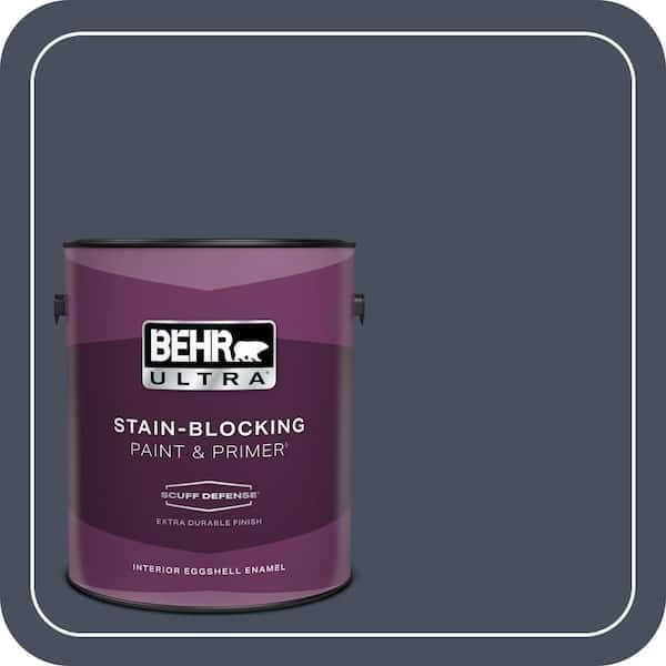 BEHR ULTRA 1 gal. #S510-7 Dark Denim Extra Durable Eggshell Enamel Interior Paint & Primer