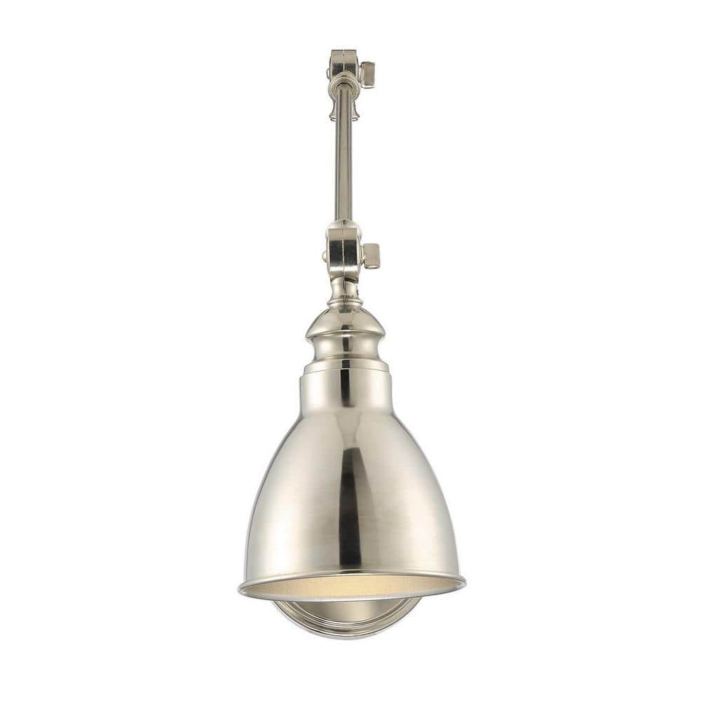 Dakota Polished Nickel Transitional 1-Light Adjustable Sconce