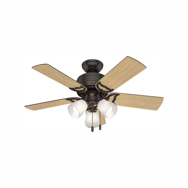 Hunter Prim 42 in. LED 3-Light Indoor Premier Bronze Ceiling Fan