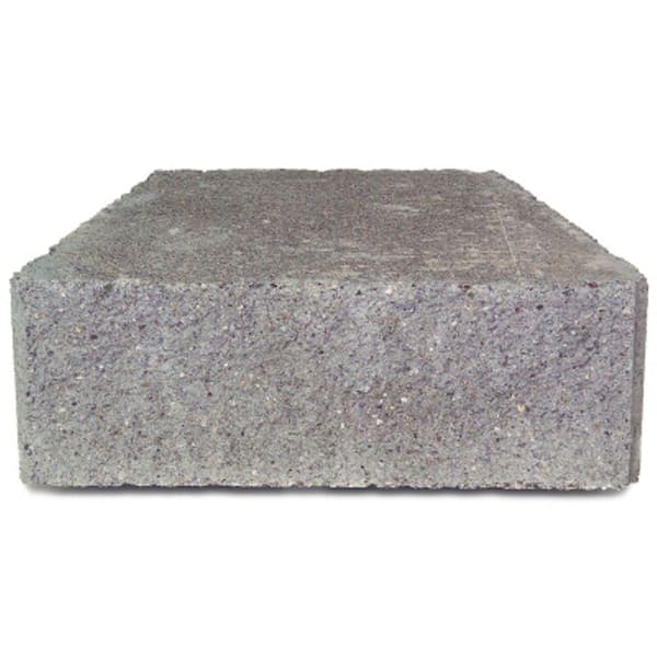 Unbranded 17 in. x 11 in. x 6 in. Diamond Straight Gray Concrete Retaining Wall Block
