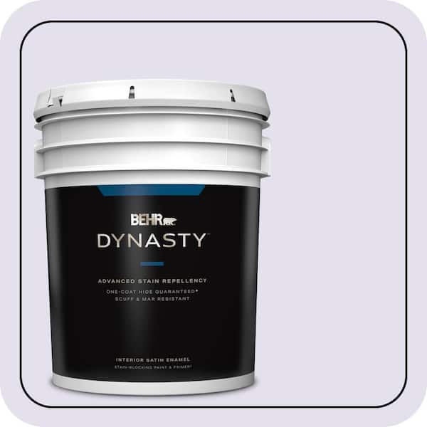 BEHR DYNASTY 5 gal. #650C-2 Powdery Mist Satin Enamel Interior Stain-Blocking Paint & Primer