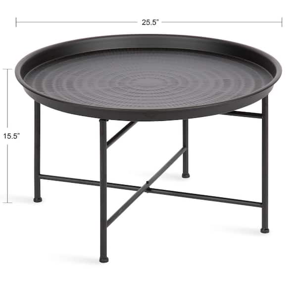 Round Metal Coffee Table, Black Metal Round Side Table Ikea