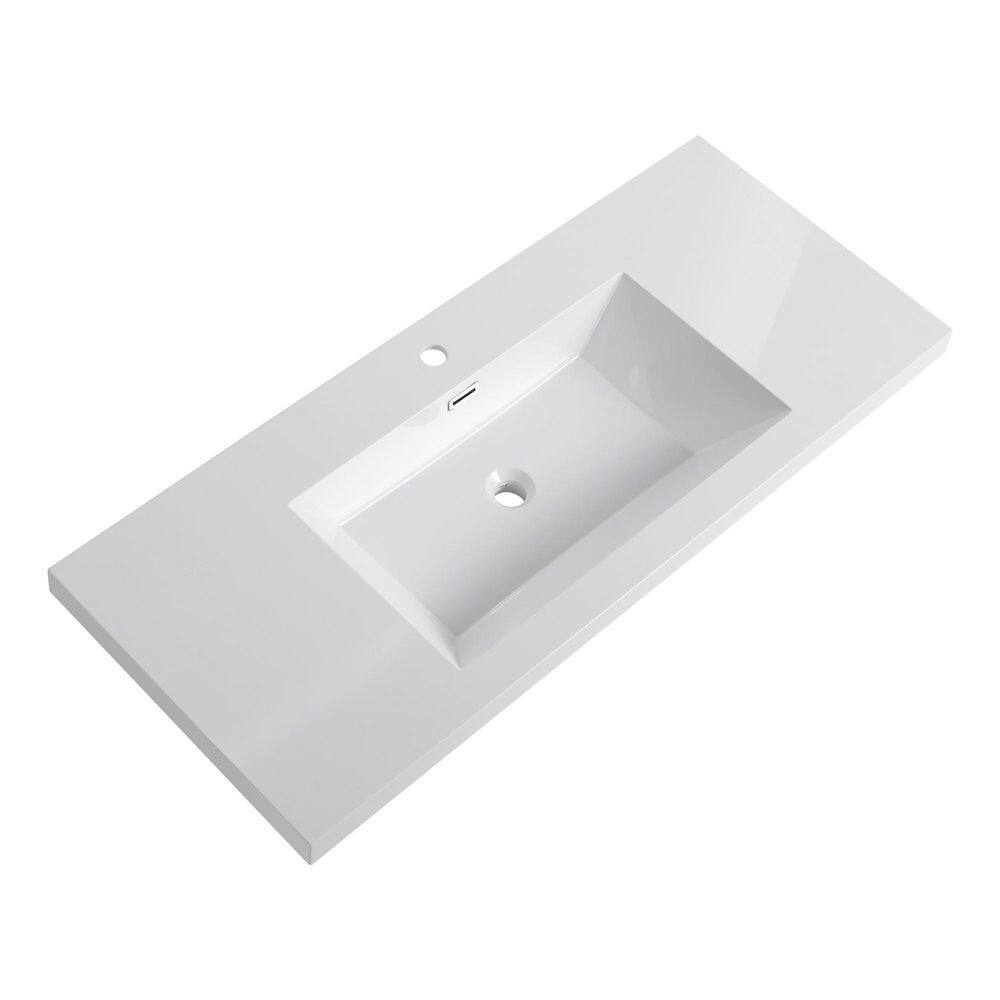 42 in. Drop-In Resin Bathroom Sink in White,not the Bottom Cabinet price history on PriceWatchPro