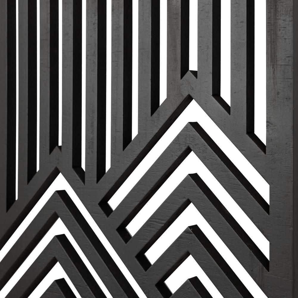 Montour Black Geometric Wooden Wall Art Plaque Set