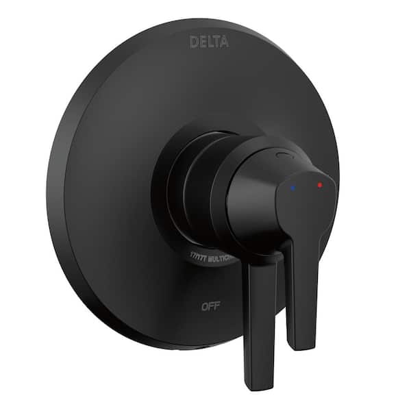 Delta Galeon 1-Handle Wall-Mount Valve Trim Kit in Matte Black (Valve Not Included)