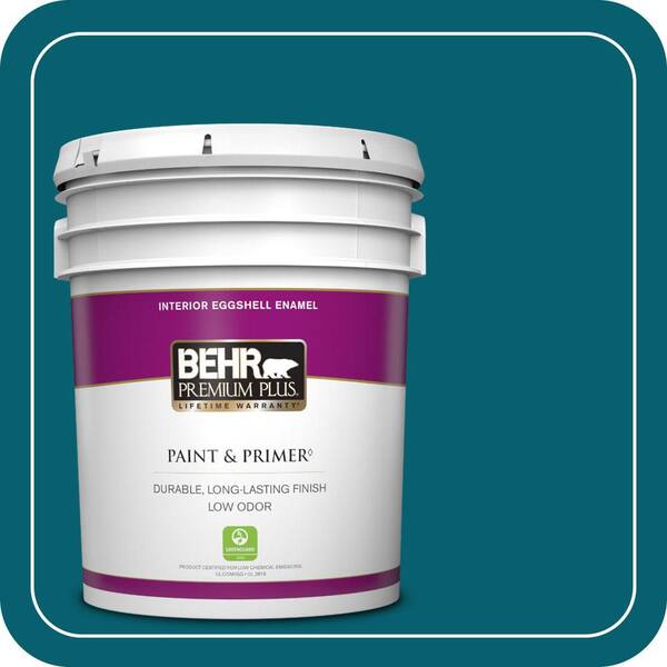 BEHR PREMIUM PLUS 5 gal. #T16-04 Galapagos Eggshell Enamel Low Odor Interior Paint & Primer