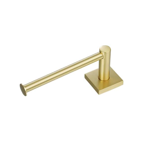 Avalon 6.78 in. Wall Mounted Toilet Paper Holder Satin Brass