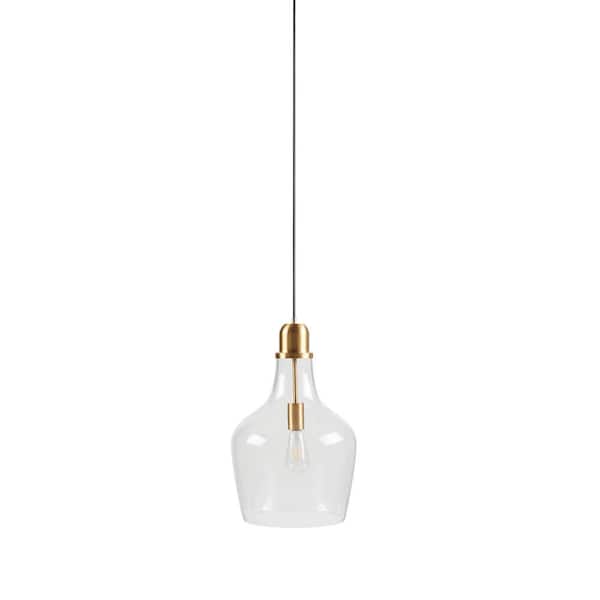 INK+IVY Auburn 1 Gold/Clear Pendant Light