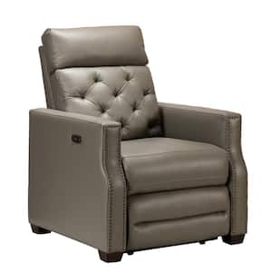Bona 31.50"Wide Dove Genuine Leather with USB Port Recliner
