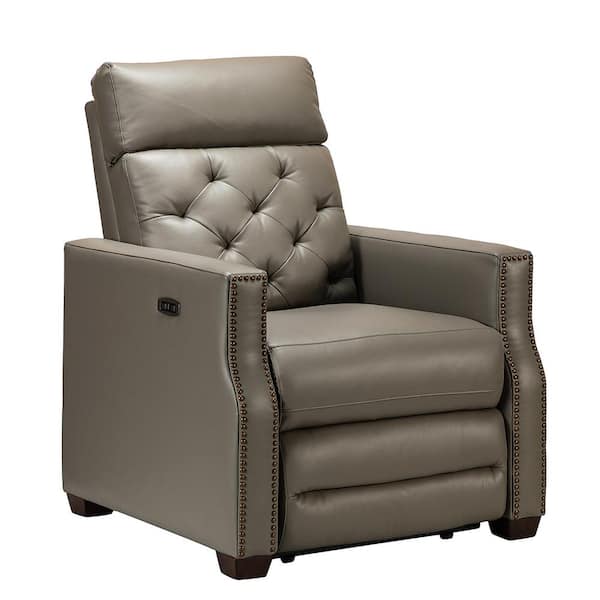 ARTFUL LIVING DESIGN Bona 31.50"Wide Dove Genuine Leather with USB Port Recliner