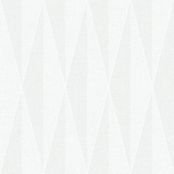 Brewster White Diamond Geometric Wallpaper