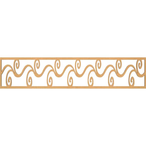 Ekena Millwork Tilden Fretwork 0.25 in. D x 46.75 in. W x 10 in. L MDF Wood Panel Moulding