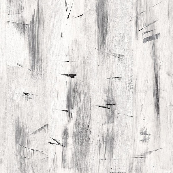 Wilsonart 8 in. x 10 in. Laminate Sheet Sample in Lace Gesso Wood with Virtual Design SoftGrain Finish