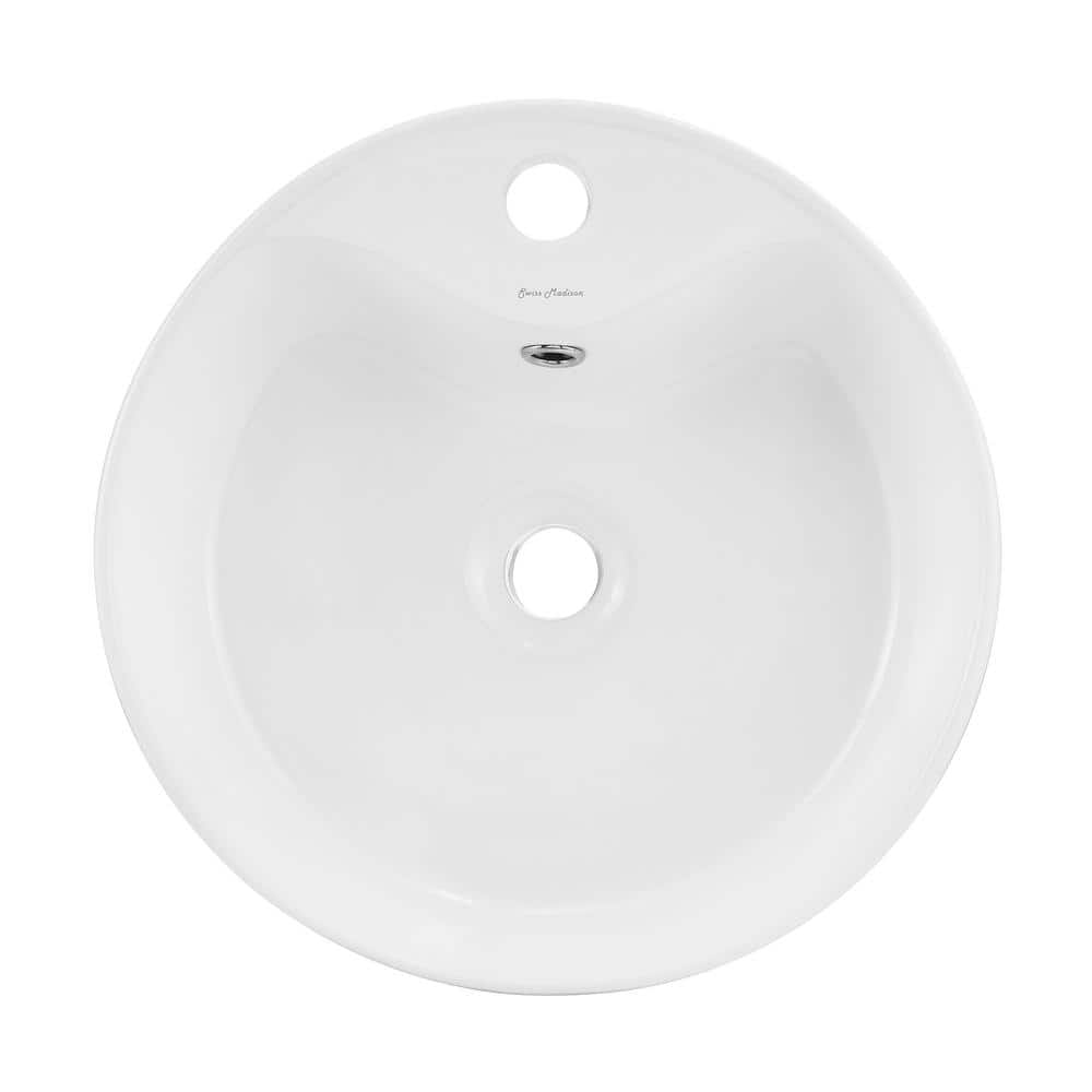Monaco 15.75" White Ceramic Console Sink with Brushed Gold Legs