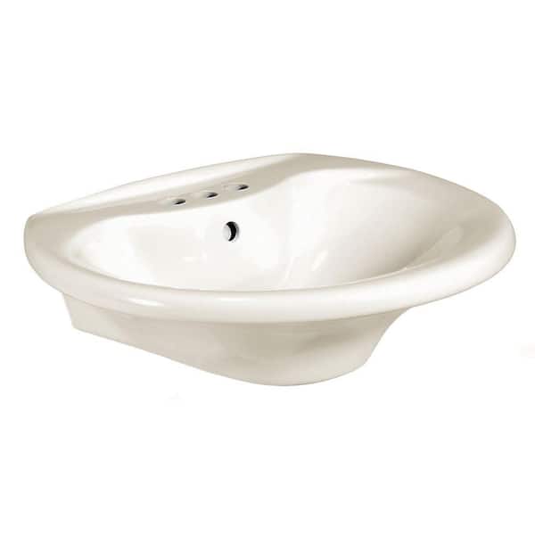 Glacier Bay Shelburne 20 in. Pedestal Sink Basin in Biscuit