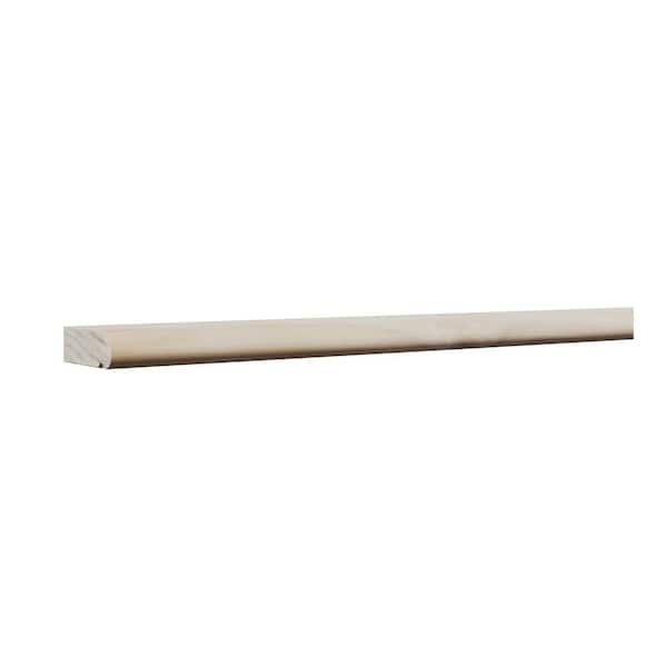 . 94 in. D x 3 in. W x 92 in. L Unfinished Poplar Wood Wexford Cap Chair Rail Moulding