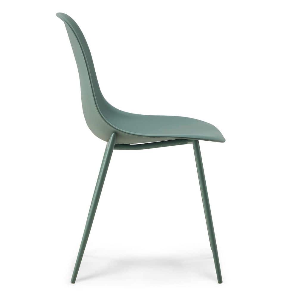 Pistachio Green High Back Metal Side Chair