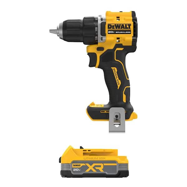 ATOMIC 20V MAX Lithium-Ion Brushless Cordless 1/2 in. Drill Driver with 20-Volt MAX XR Compact Lithium-Ion 1.7Ah Battery