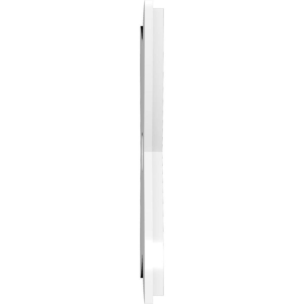White PVC Contemporary Ceiling Medallion, 14-inch