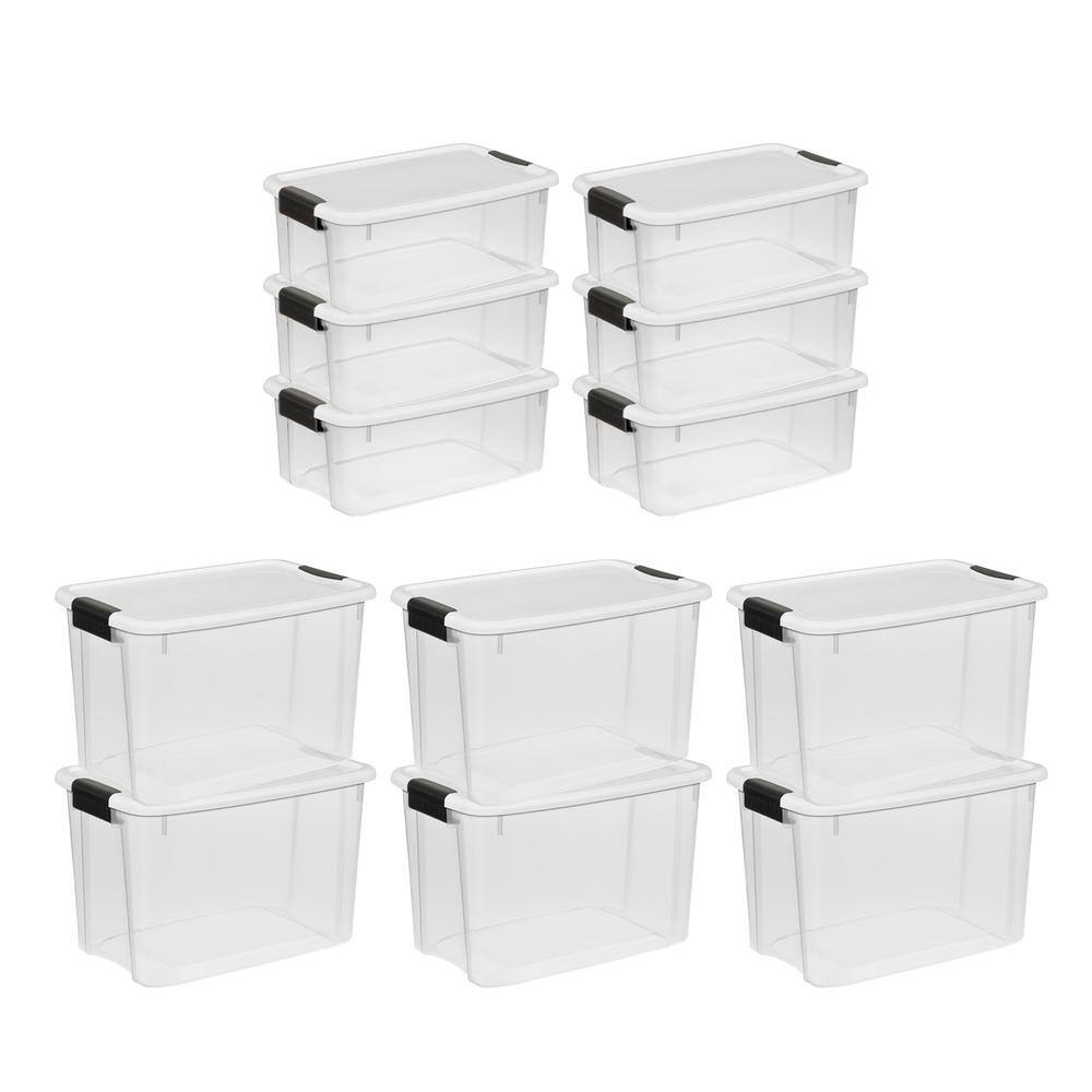 30 Qt. Plastic Stackable Storage Bin with Lid (6-Pack) and 18 Qt. Ultra-Storage Box (6-Pack) price history on PriceWatchPro