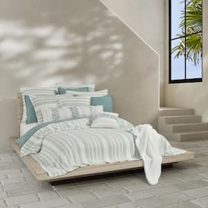 Cambria Full/Queen Aqua Cotton Coverlet