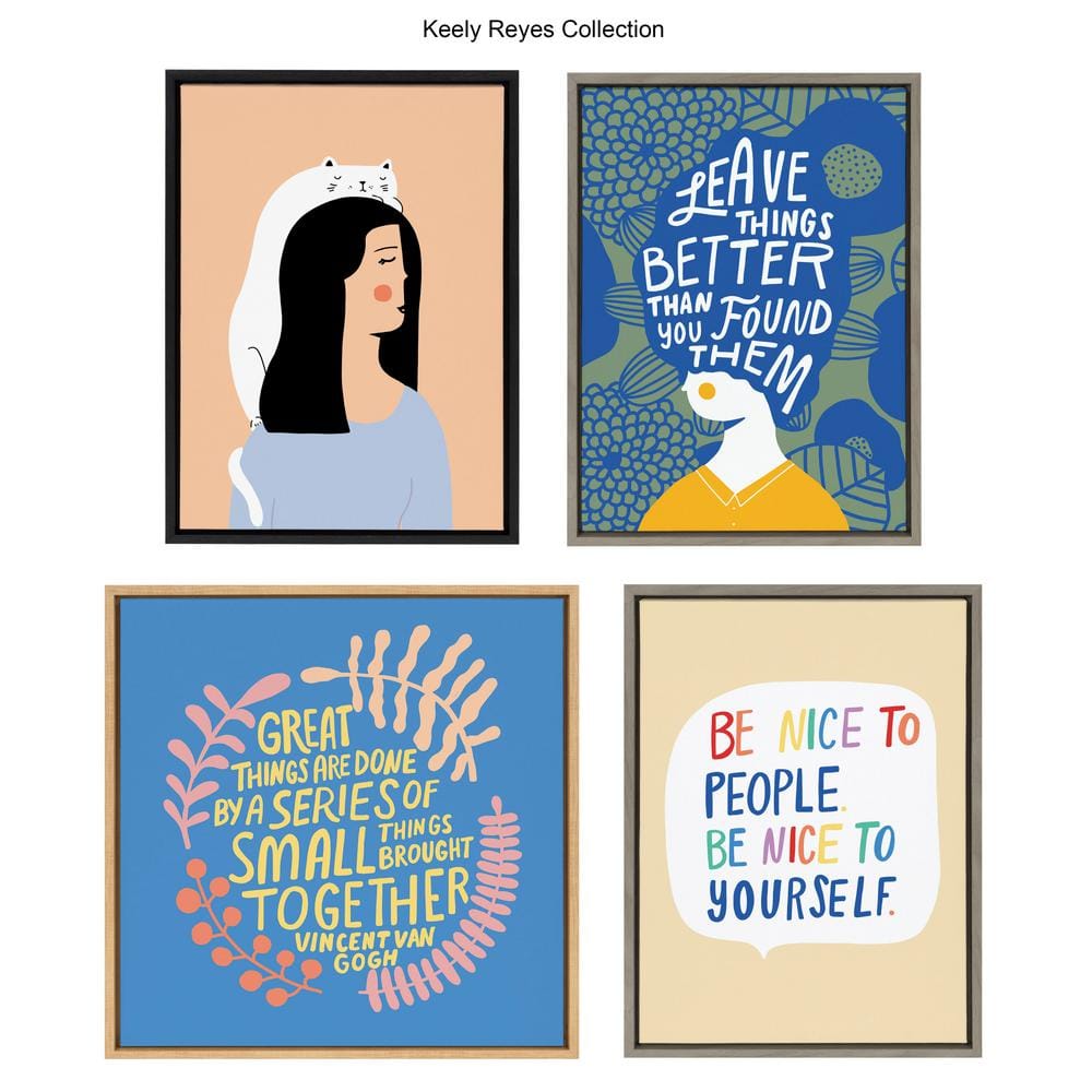 Beige and Multicolor Motivational Quote Canvas Print