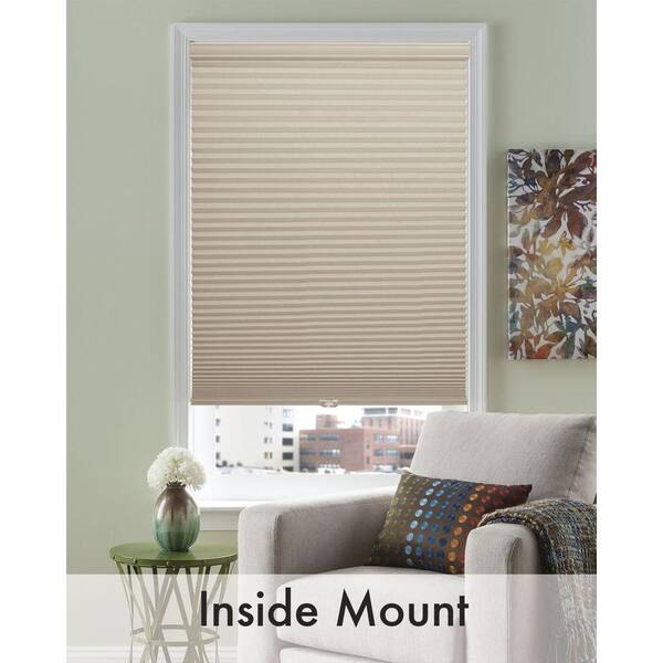 Bali Cut-to-Size Wheat 9/16 in. Light Filtering Premium Cordless Fabric Cellular Shade 26.5 in. W x 72 in. L