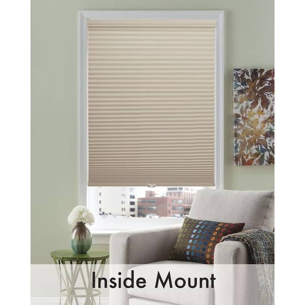 Bali Cut-to-Size Wheat 9/16 in. Light Filtering Premium Cordless Fabric Cellular Shade 63.5 in. W x 72 in. L