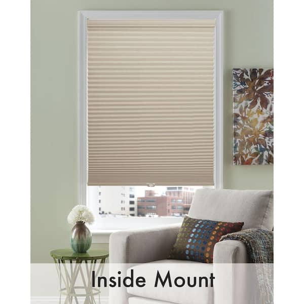 Bali Cut-to-Size Wheat 9/16 in. Light Filtering Premium Cordless Fabric Cellular Shade 64.5 in. W x 72 in. L