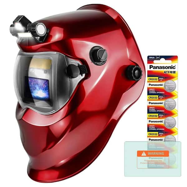 True Color Auto-Darkening Welding Helmet with LED Light