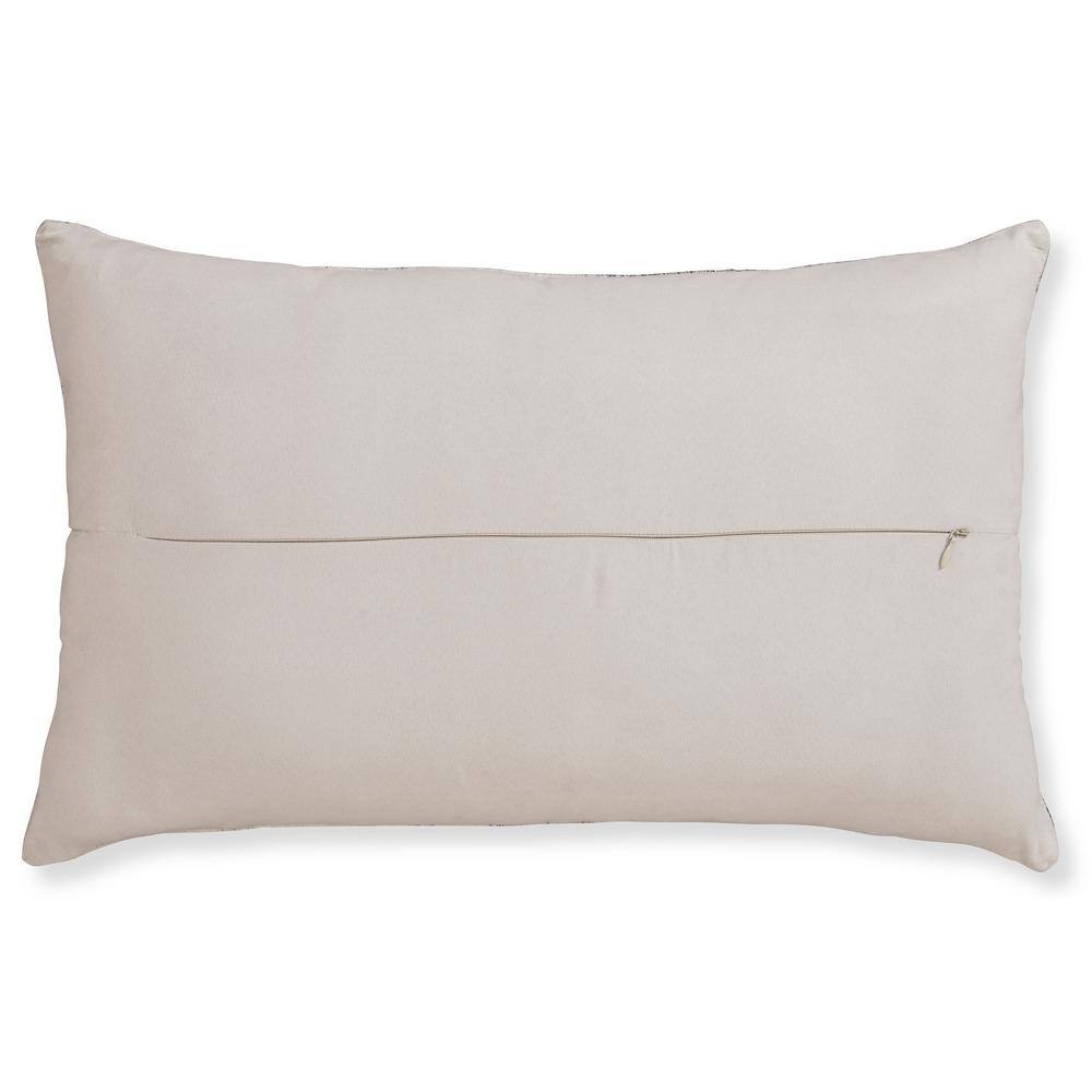 Gray and Light Brown Diamond Pattern Faux Hair Pillow