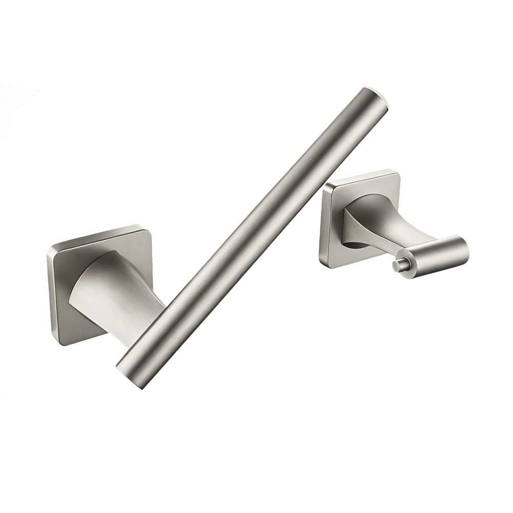 Bathroom Wall-Mount Dual Post Toilet Paper Holder Non-Slip Tissue Roll Holder in Brushed Nickel price history on PriceWatchPro