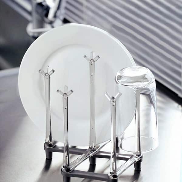 Retractable Polypropylene Drying Dish Rack for Drinking Glass with Non-Slip Bottom