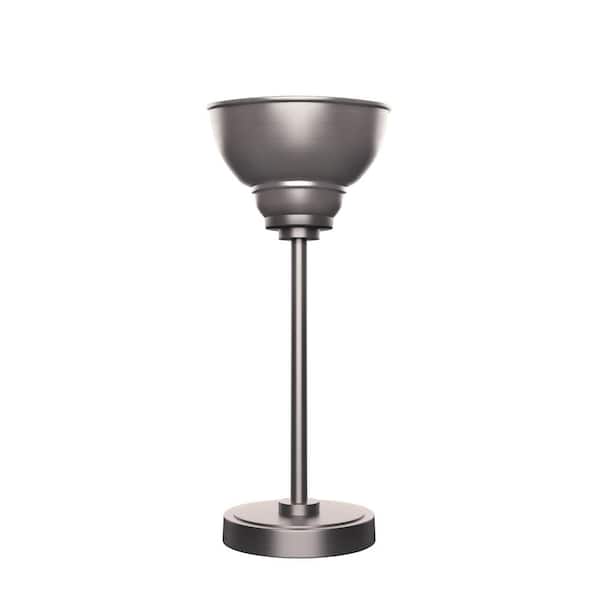 Unbranded Quincy 16 in. Graphite Accent Lamp with Graphite Metal Shade