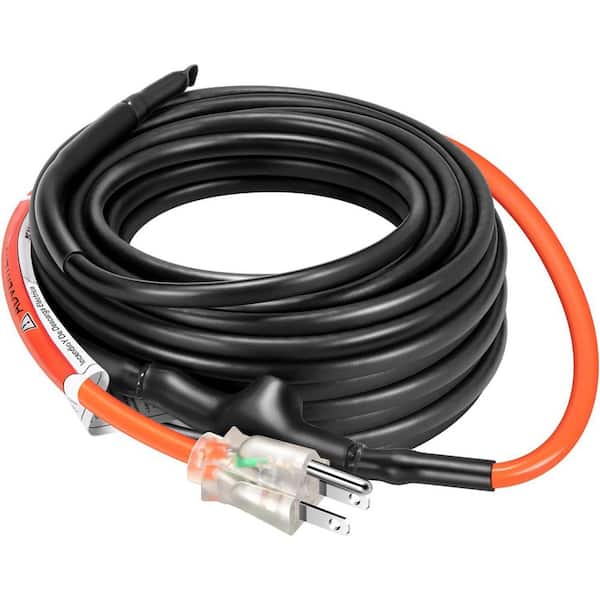 80 ft JHSF Self Regulating Pre-Assembled Pipe Heating Cable 120V with Built-in Thermostat