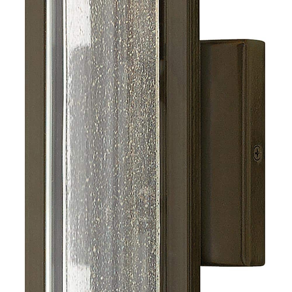 Bronze 22" Dimmable Outdoor Wall Sconce with Seeded Glass