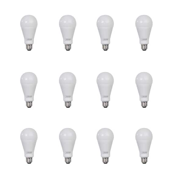 Feit Electric 300-Watt Equivalent A23 Non-Dimmable High Brightness Frosted E26 Medium Base LED Light Bulb Daylight 5000K (12-Pack)