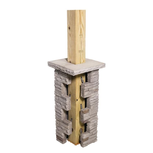 14 in. x 14 in. x 12 in. Osceola Northern Ledge Column Wrap- 1 LF