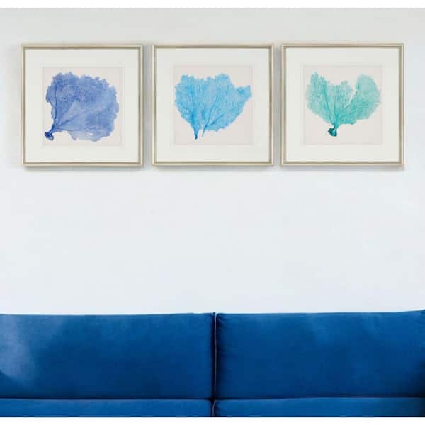 3 Piece Framed Graphic Print Nautical and Beach 25.00 in. x 25.00 in.